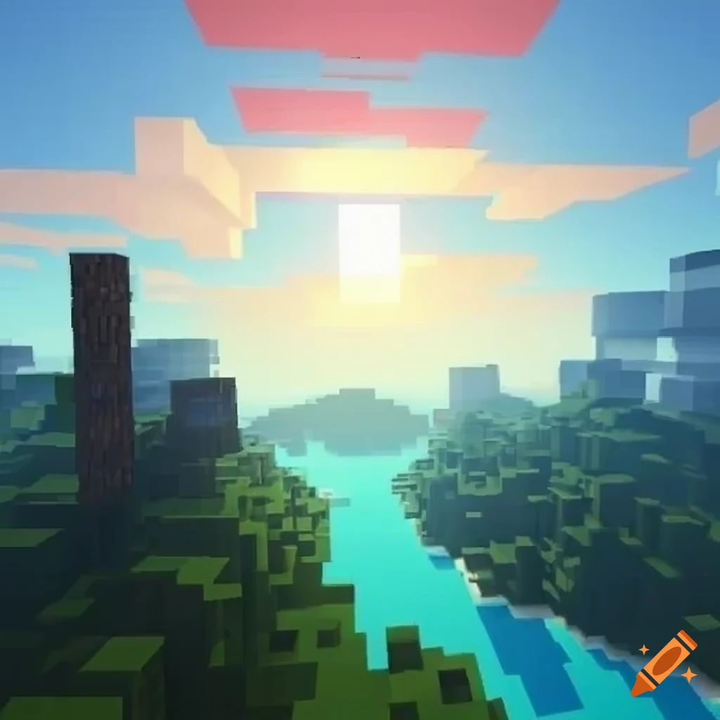 Minecraft background on Craiyon