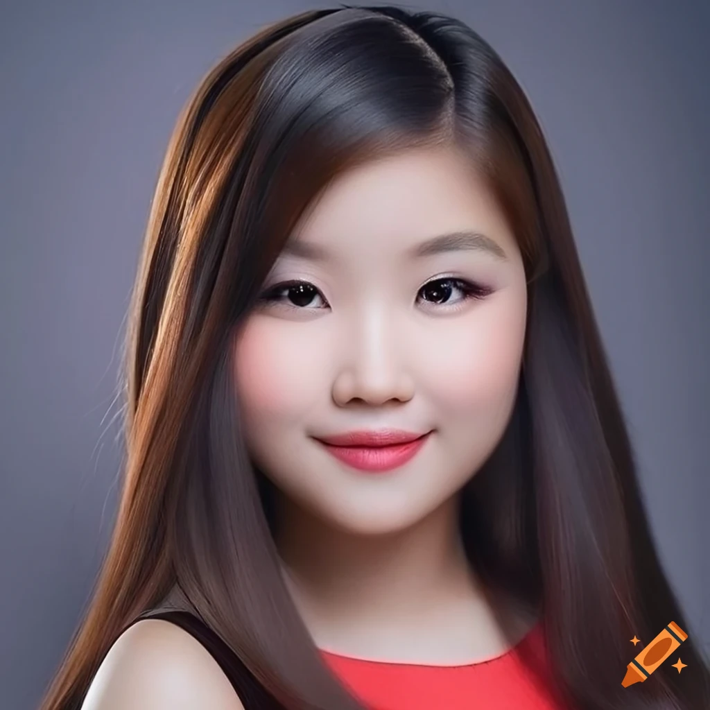Asian Mabel Pines portrait in detailed 8K high resolution