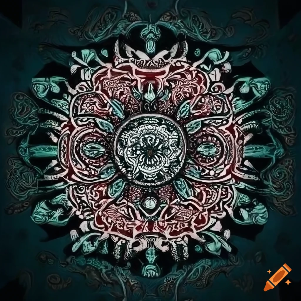 Maori artwork turtle mandala design