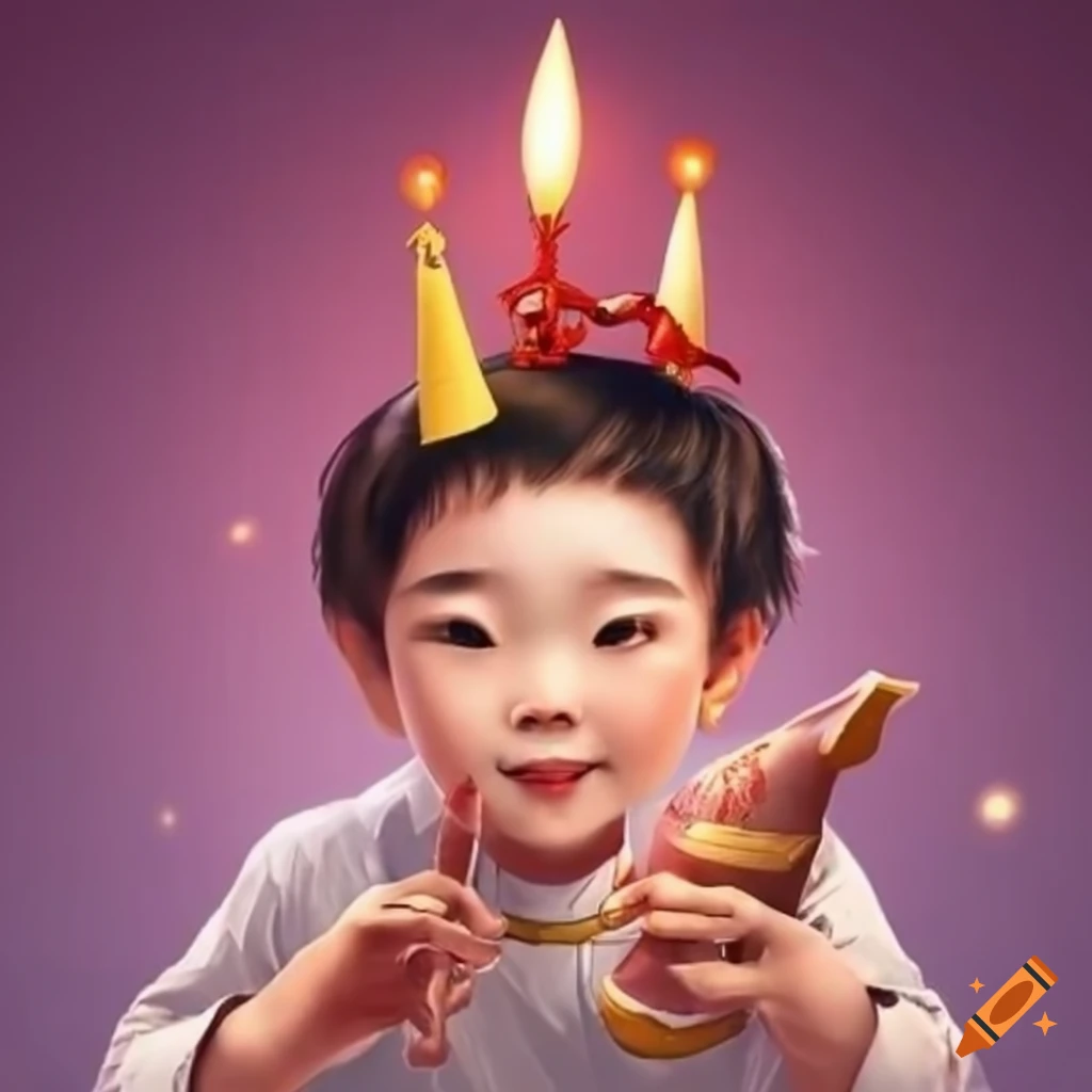 Person saying happy birthday in Chinese