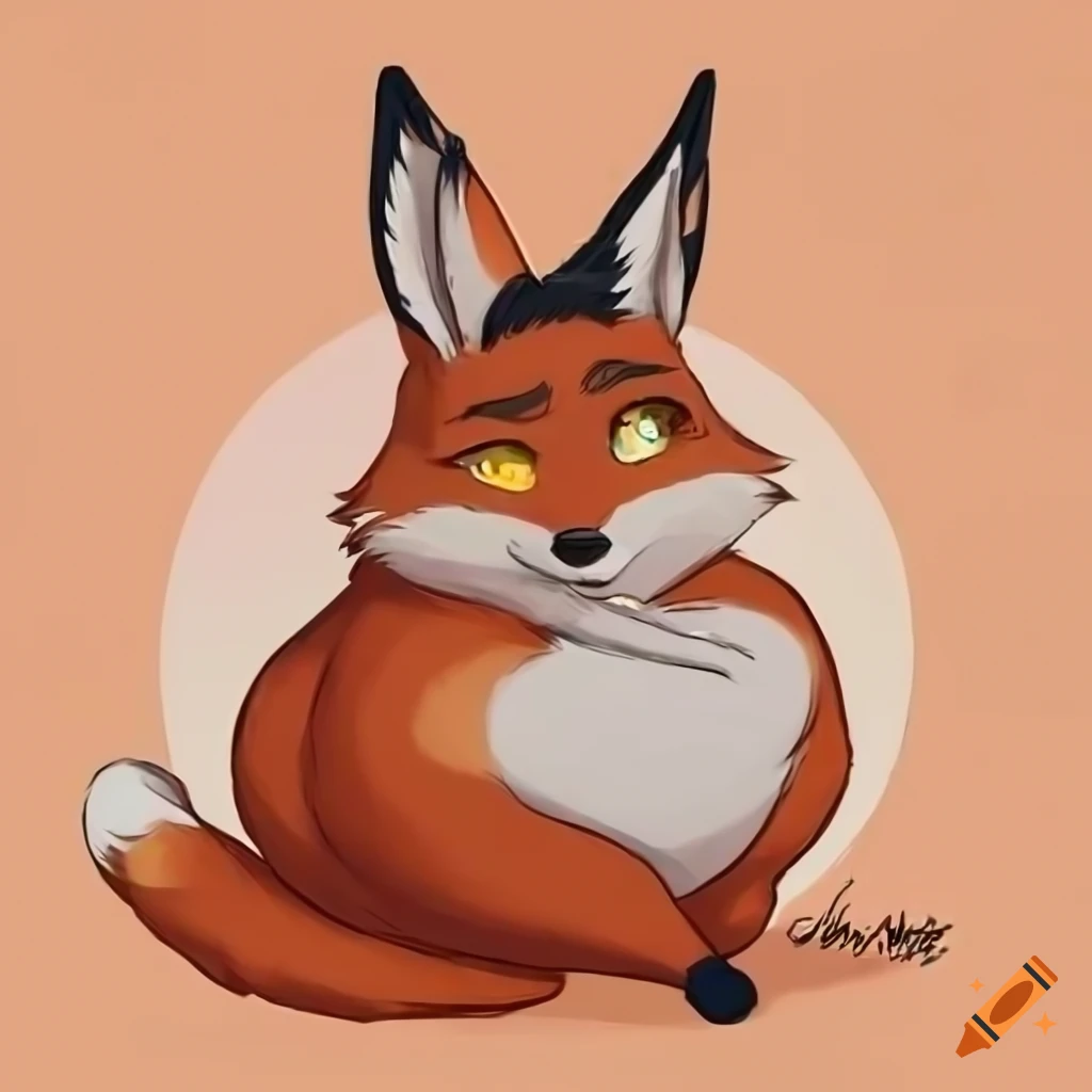 Anthropomorphic fox character by Nekocrispy with furry style