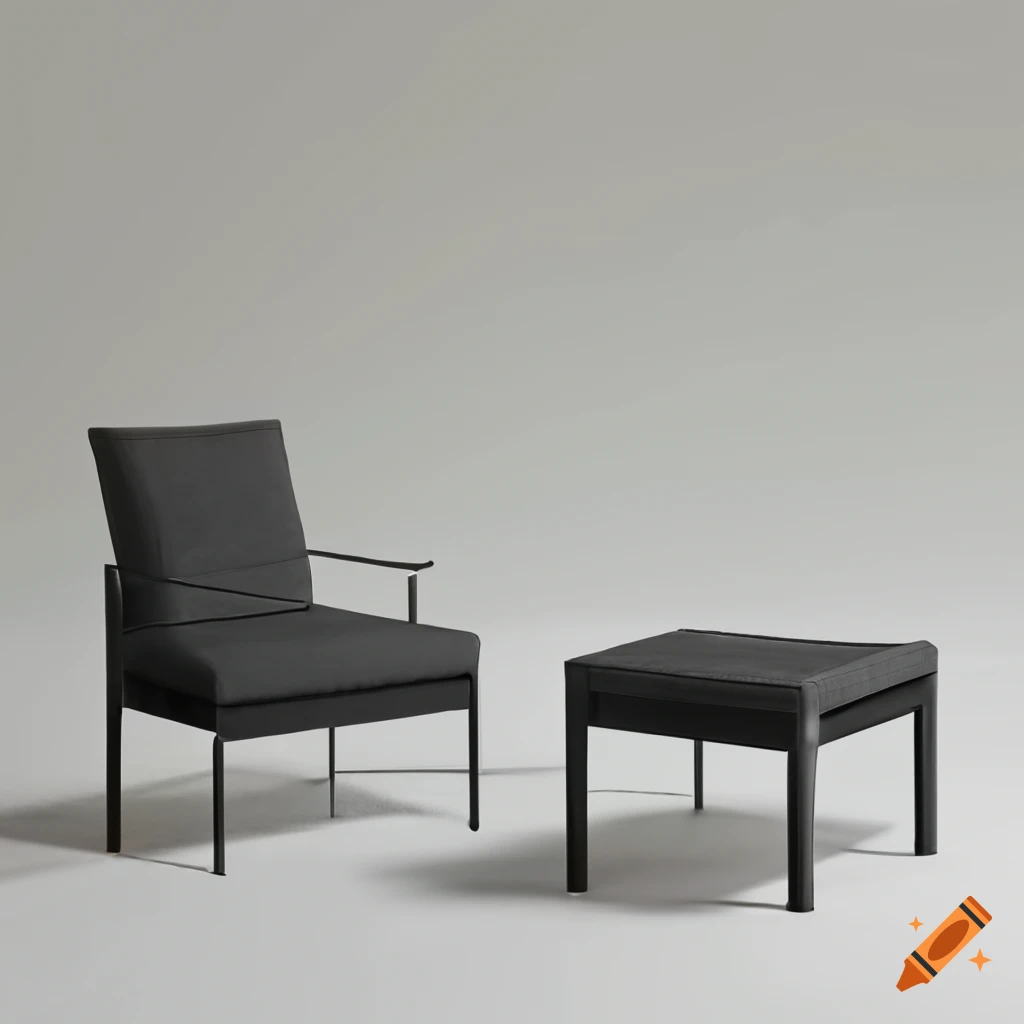 Modern patio with metal frame furniture