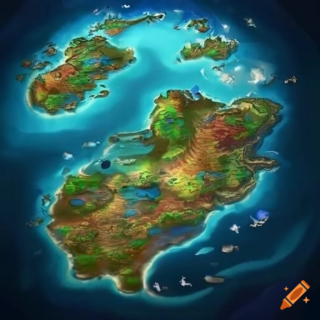Fantasy world map