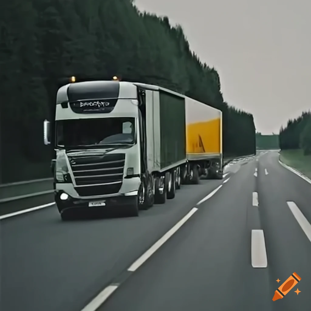 ZDF broadcasting truck on Autobahn A7