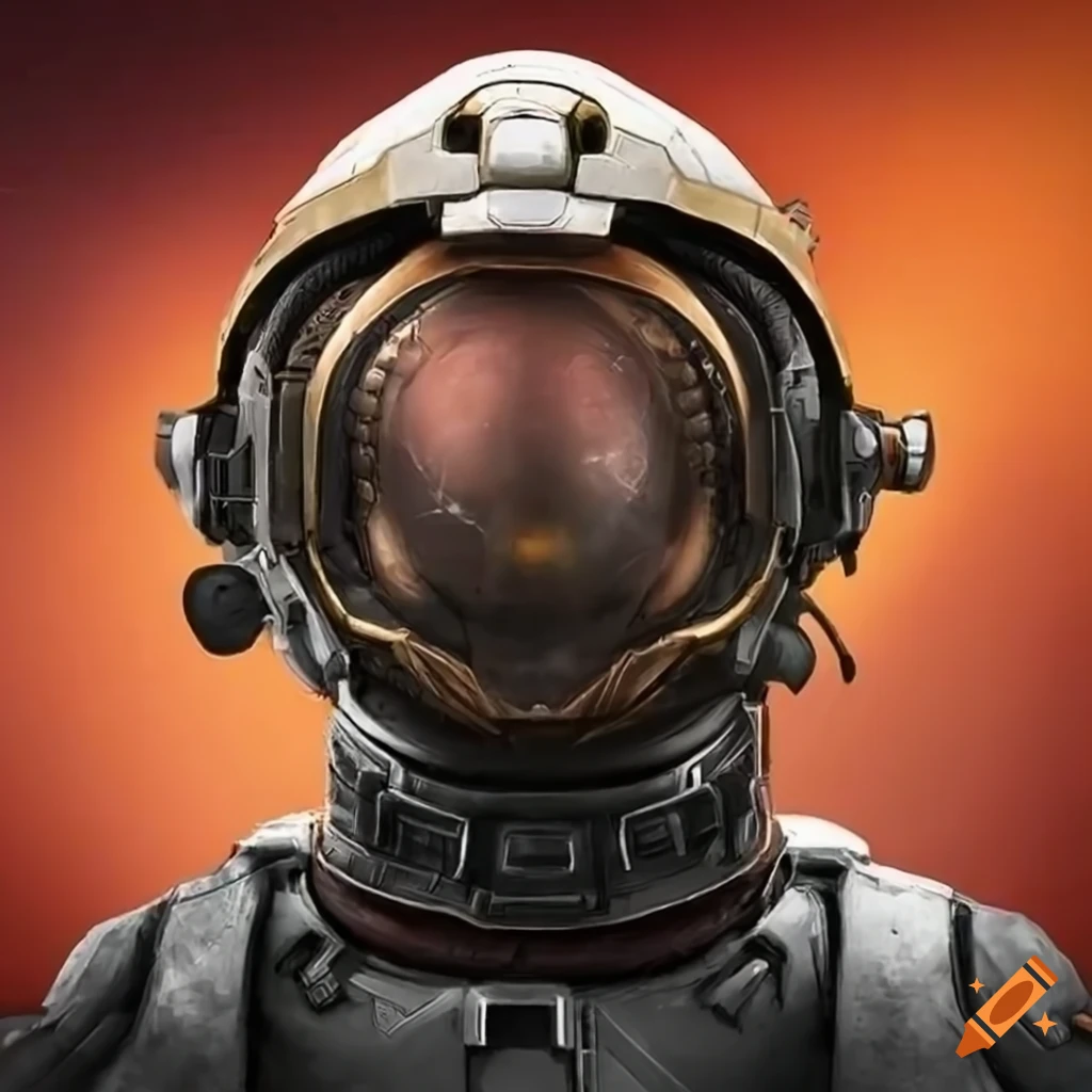 Portrait of a space adventurer in sci-fi armor on Craiyon
