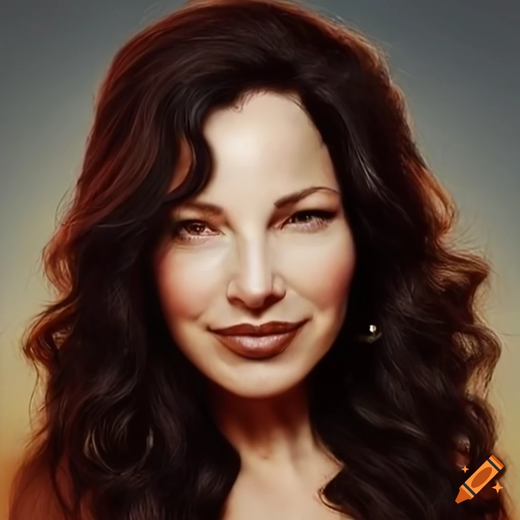 Portrait of Fran Drescher with distinctive facial features and dramatic top lighting
