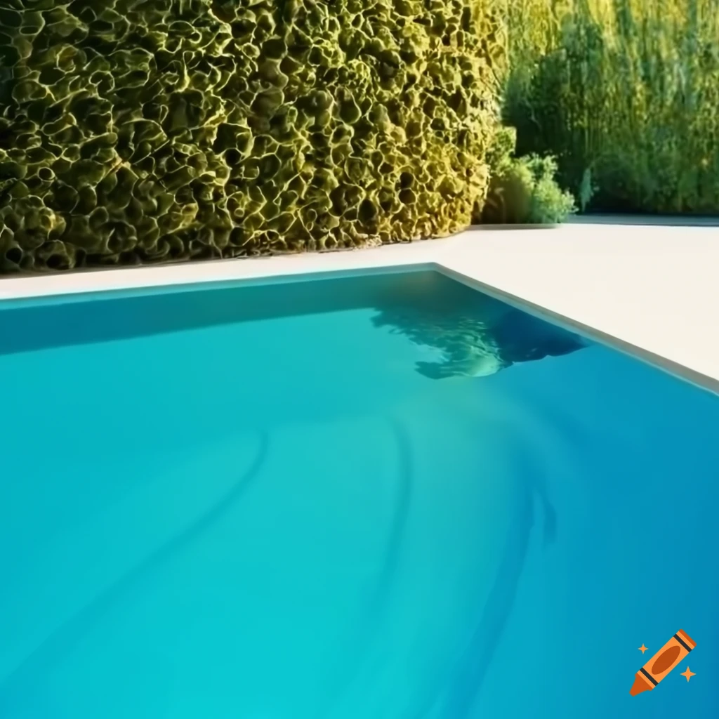 Piscine avec liner de couleur sable mettant en valeur la teinte naturelle et douce du sable