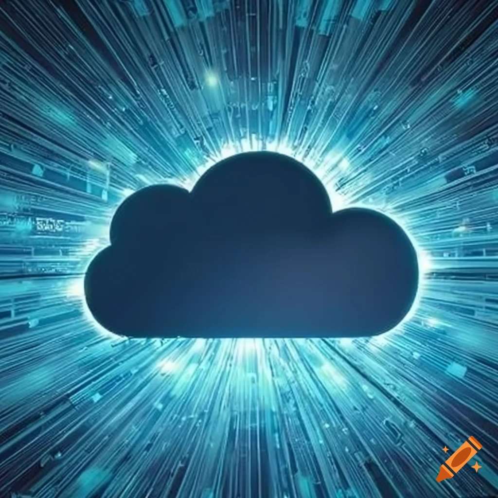 Cloud computing concept illustration on Craiyon