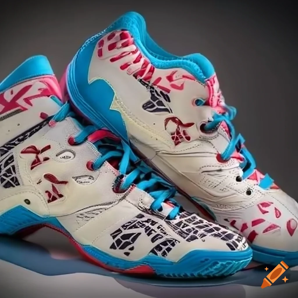 Badminton shoes with Kunpeng-inspired design