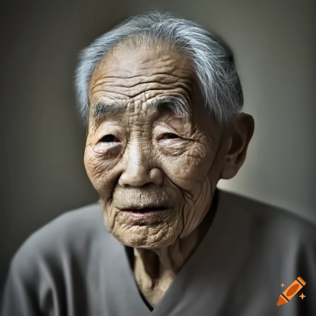 Handsome 90 Year Old Japanese Elderly Man In A Photorealistic Image On Craiyon