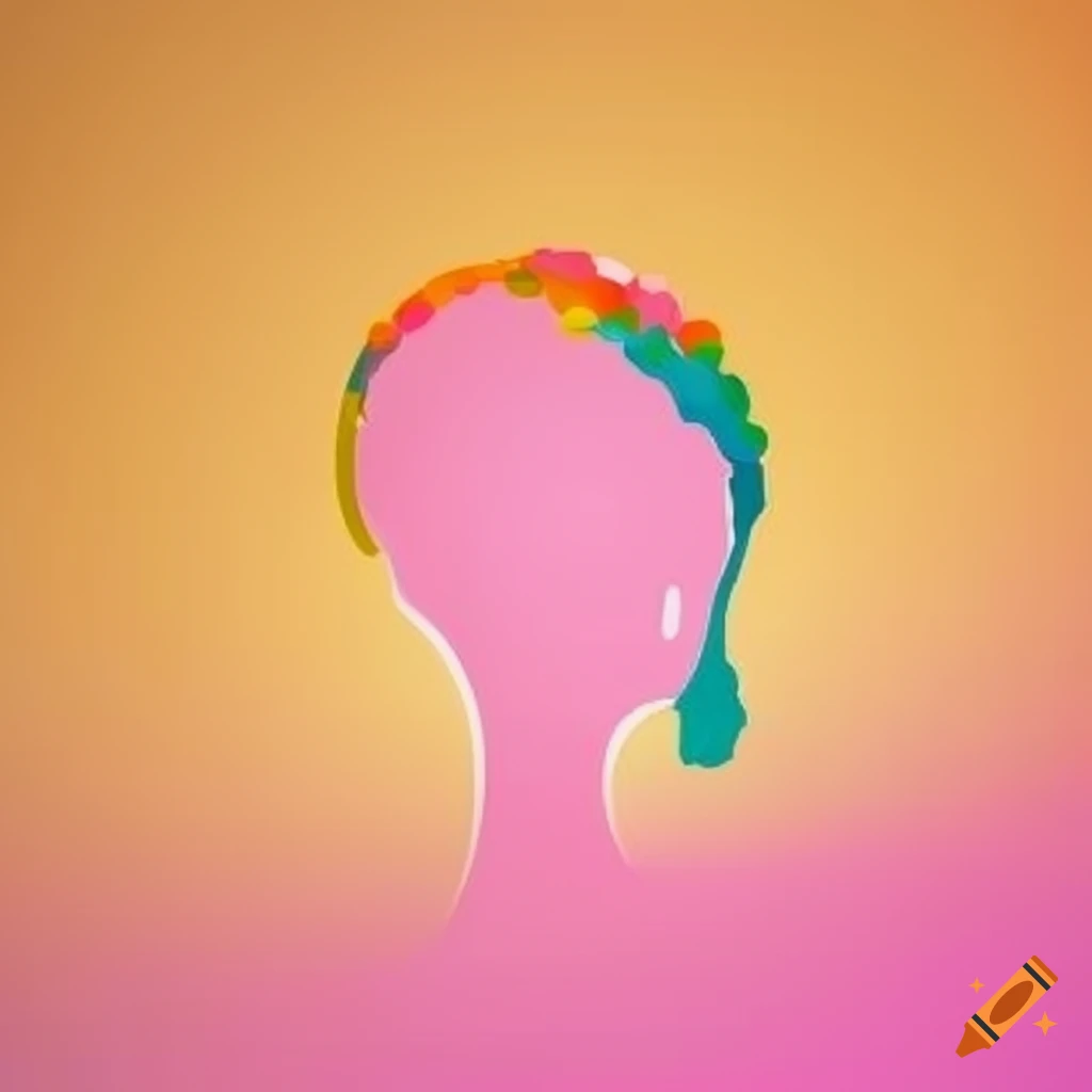 Logo of a Psychological clinic in pink and yellow pastels