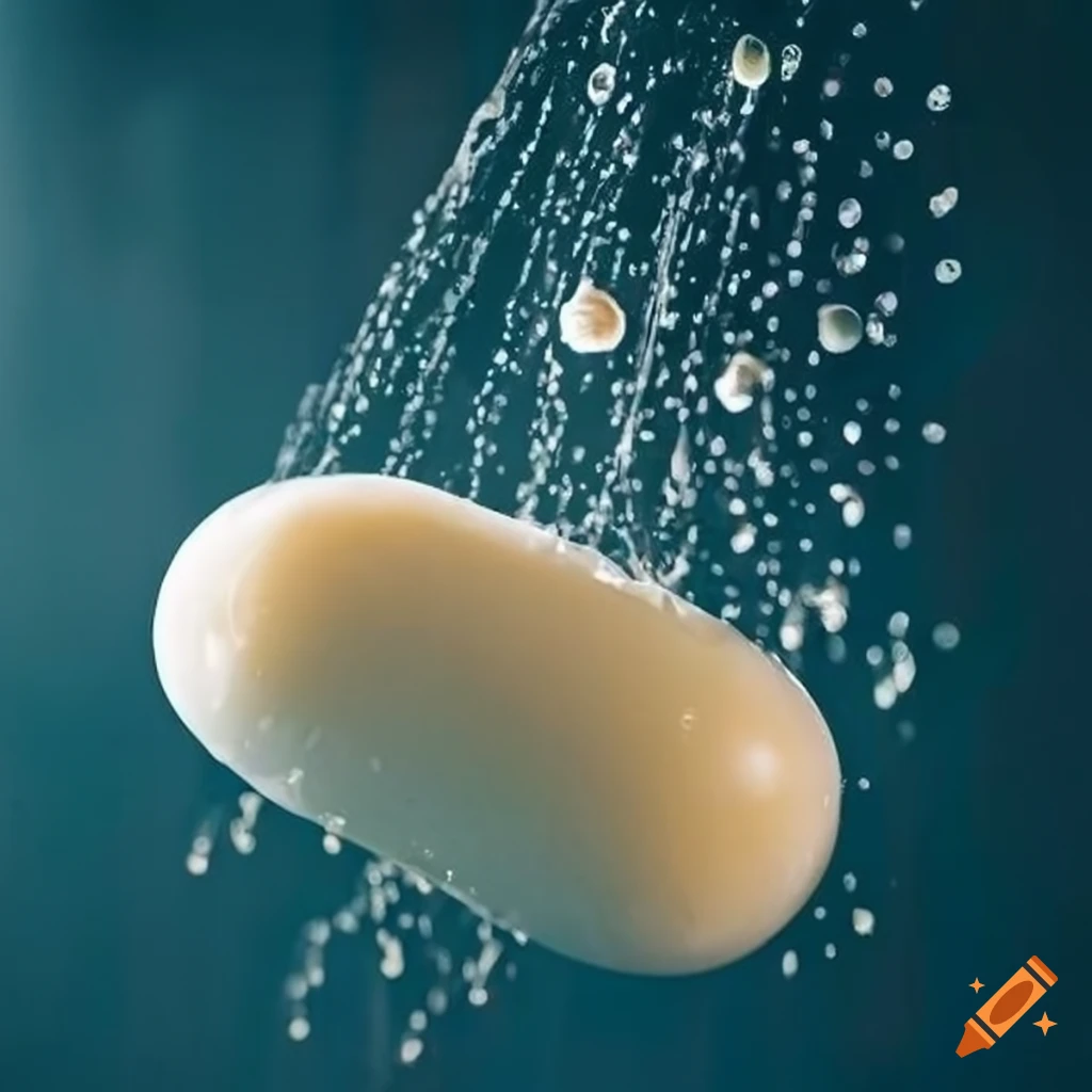 Bar of soap in a shower