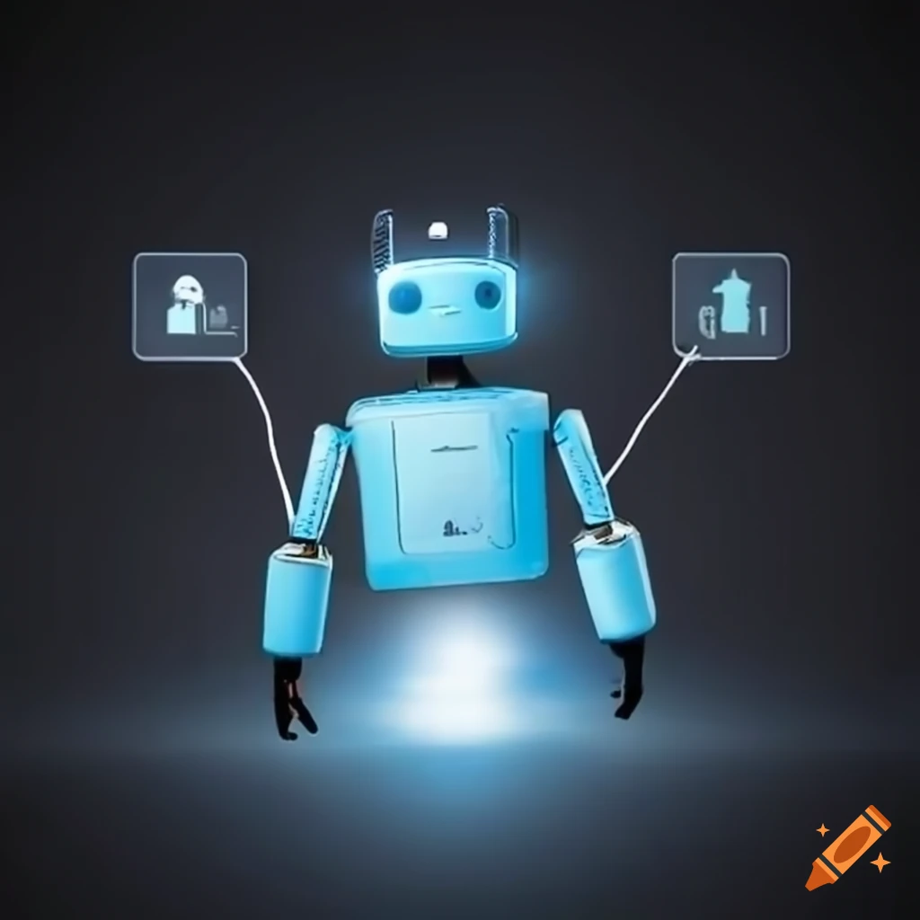 Virtual agent chat bot on a high definition computer screen on Craiyon