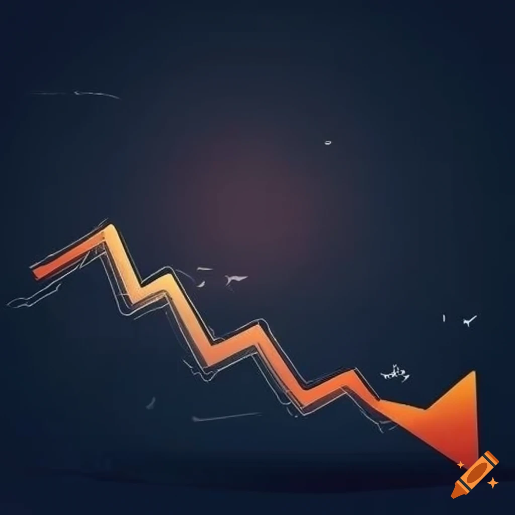 Business growth infographic with orange graph and ascending arrows on ...