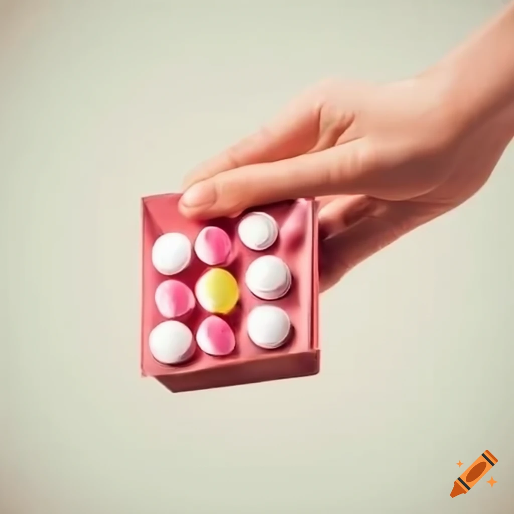 Woman's hand holding a box of pills