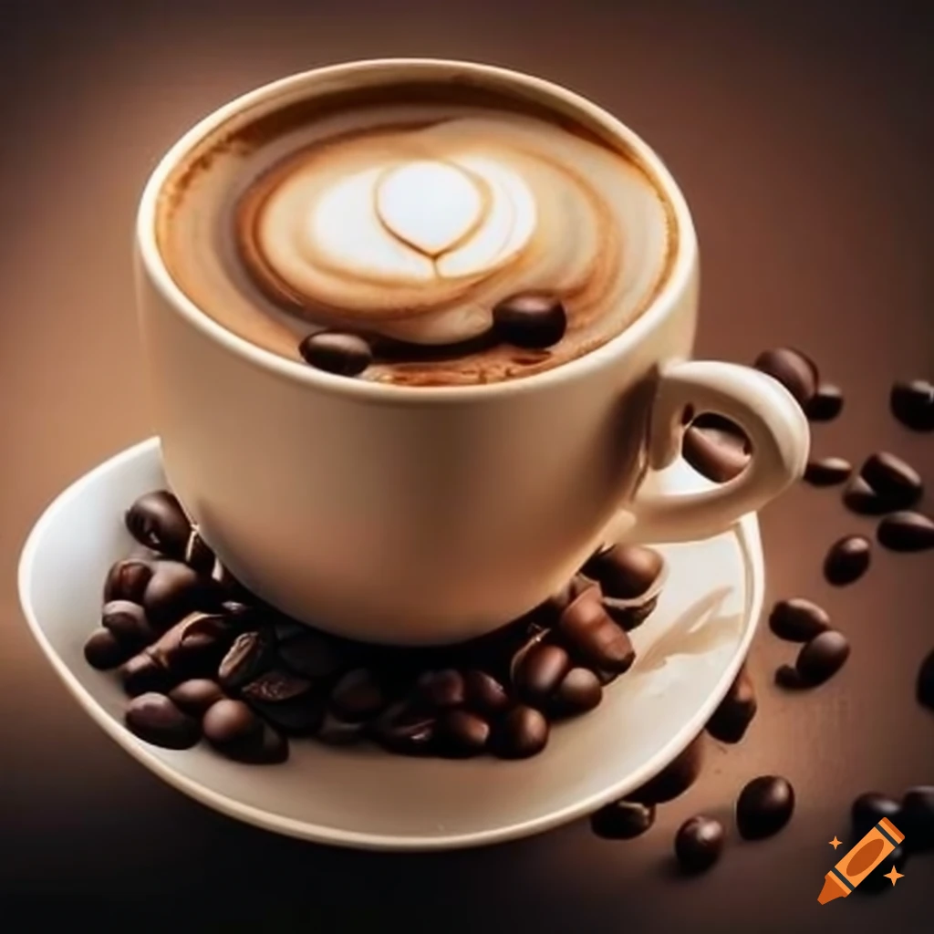 4 cups of coffee on Craiyon