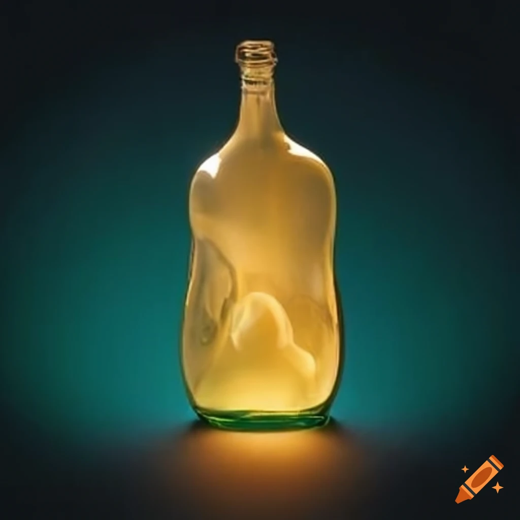Unique glass bottle with a claw-like design