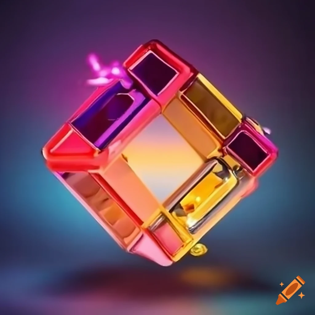 Diamond-shaped fidget toy sparking with magic