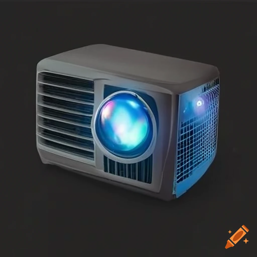 Air conditioner with projector