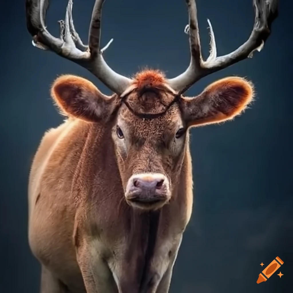 Animal composed of half deer and half calf on Craiyon