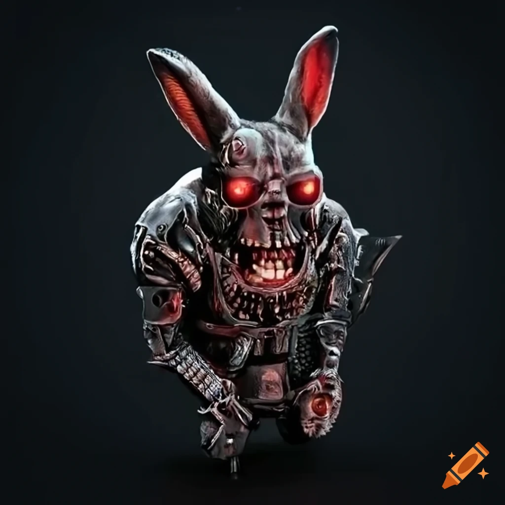 Terminator rabbit on Craiyon