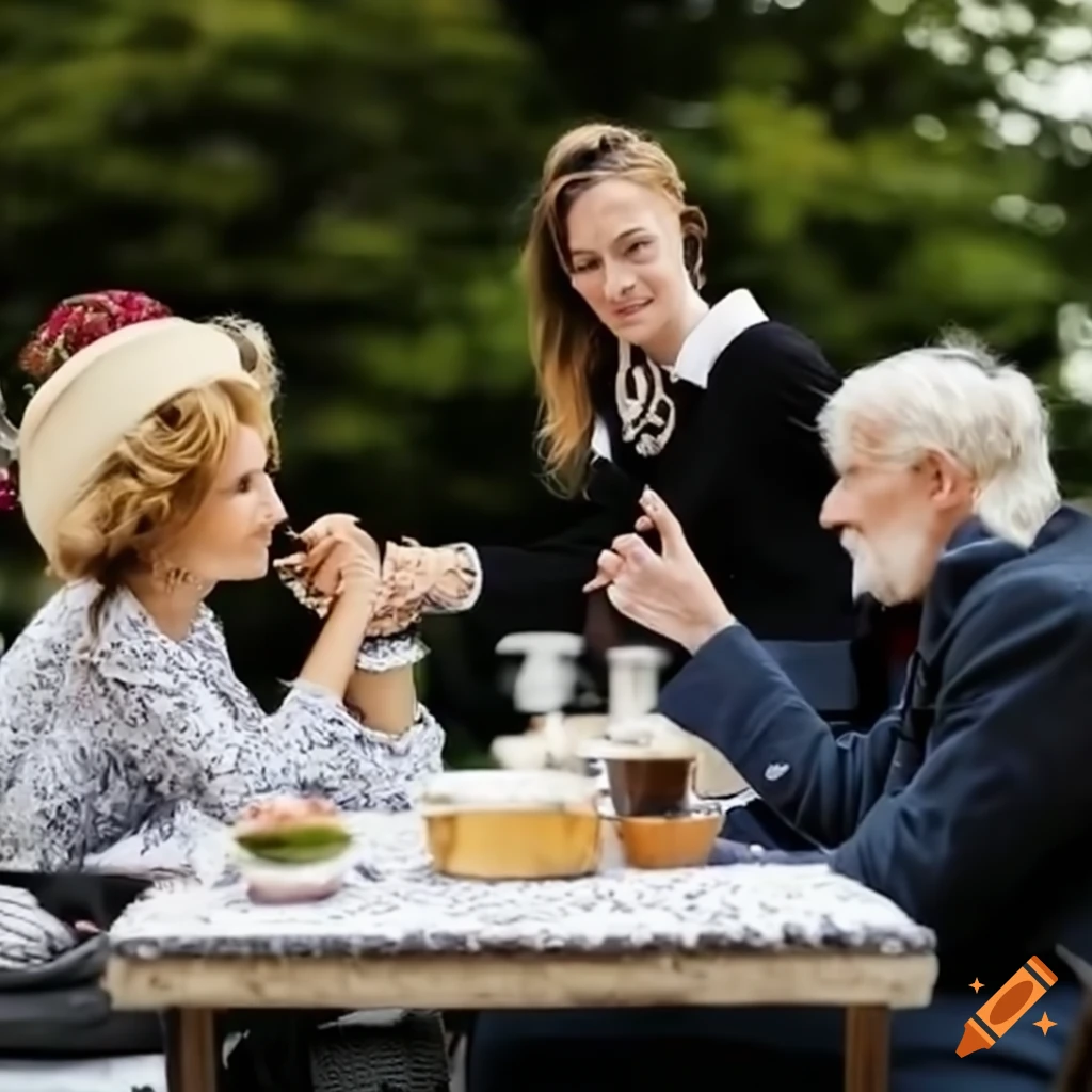 Business morning tea setup outdoors