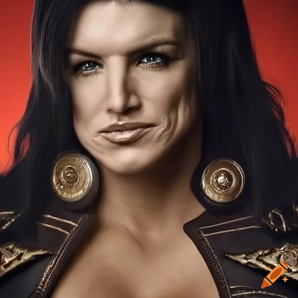 Gina carano as xena warrior princess in a highly detailed portrait on