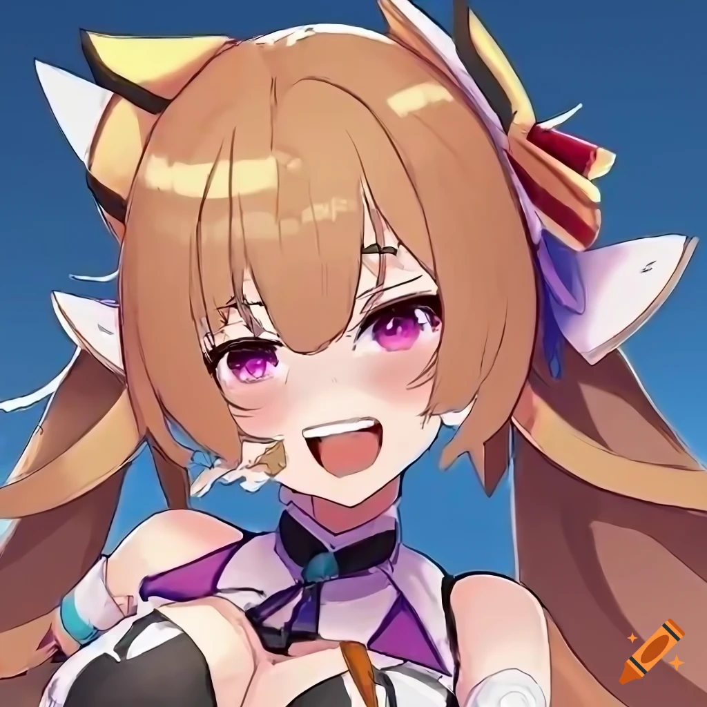 Fauna from hololive in a mojojojo style