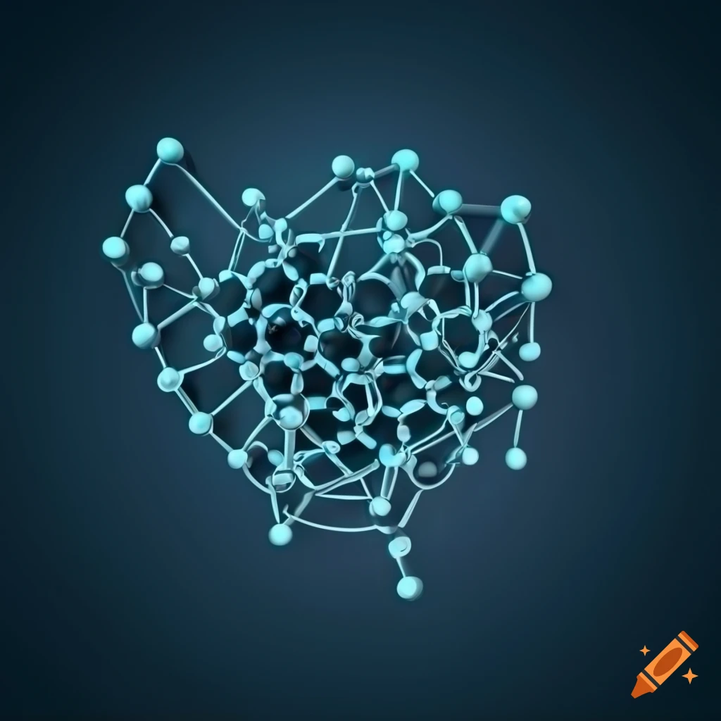 Small molecule structure on a white background on Craiyon