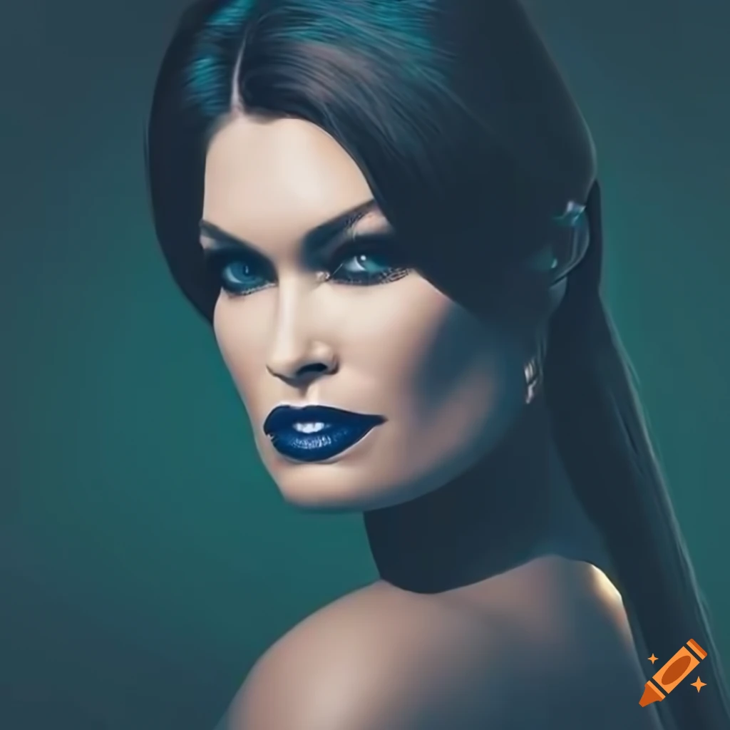 Portrait of Kimberly Guilfoyle with dramatic lighting emerging from water