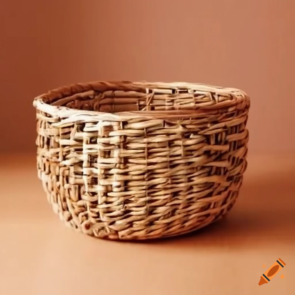 Wicker coasters on decorated tables on Craiyon