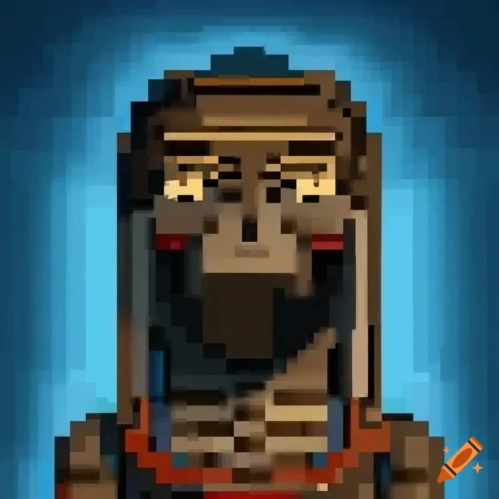 Cryptopunks NFT digital art in pixelated style