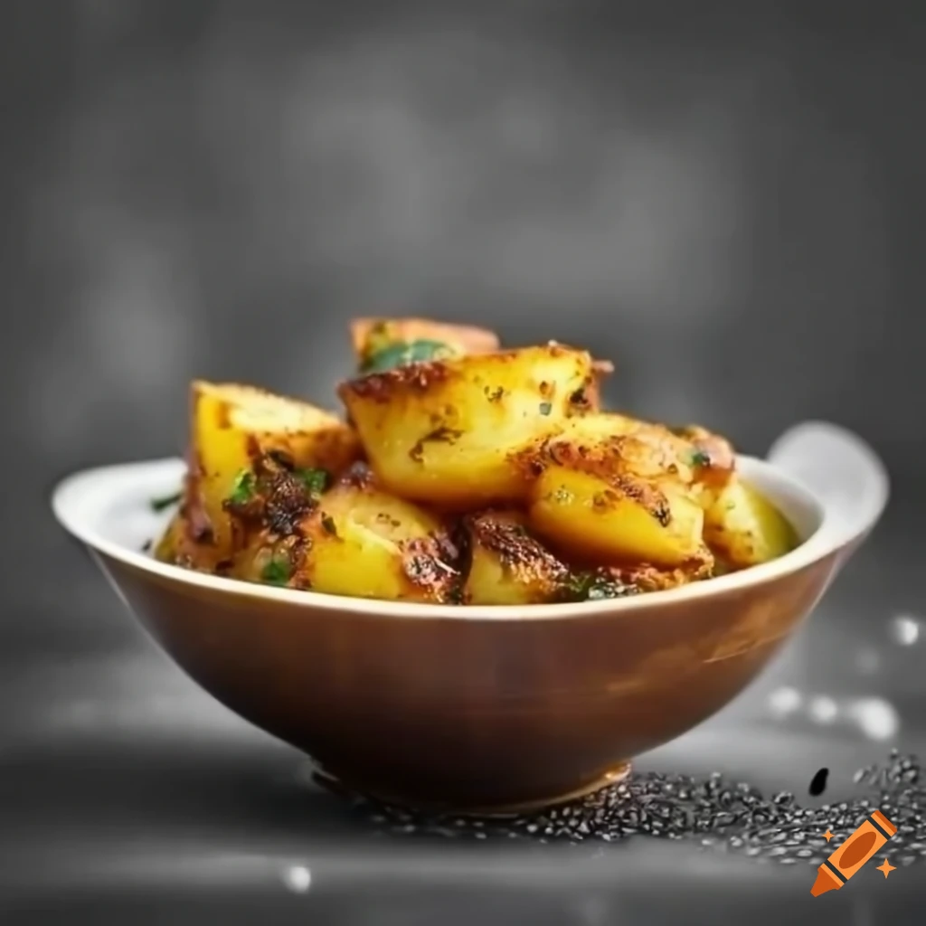 Fried cumin potatoes in a bowl