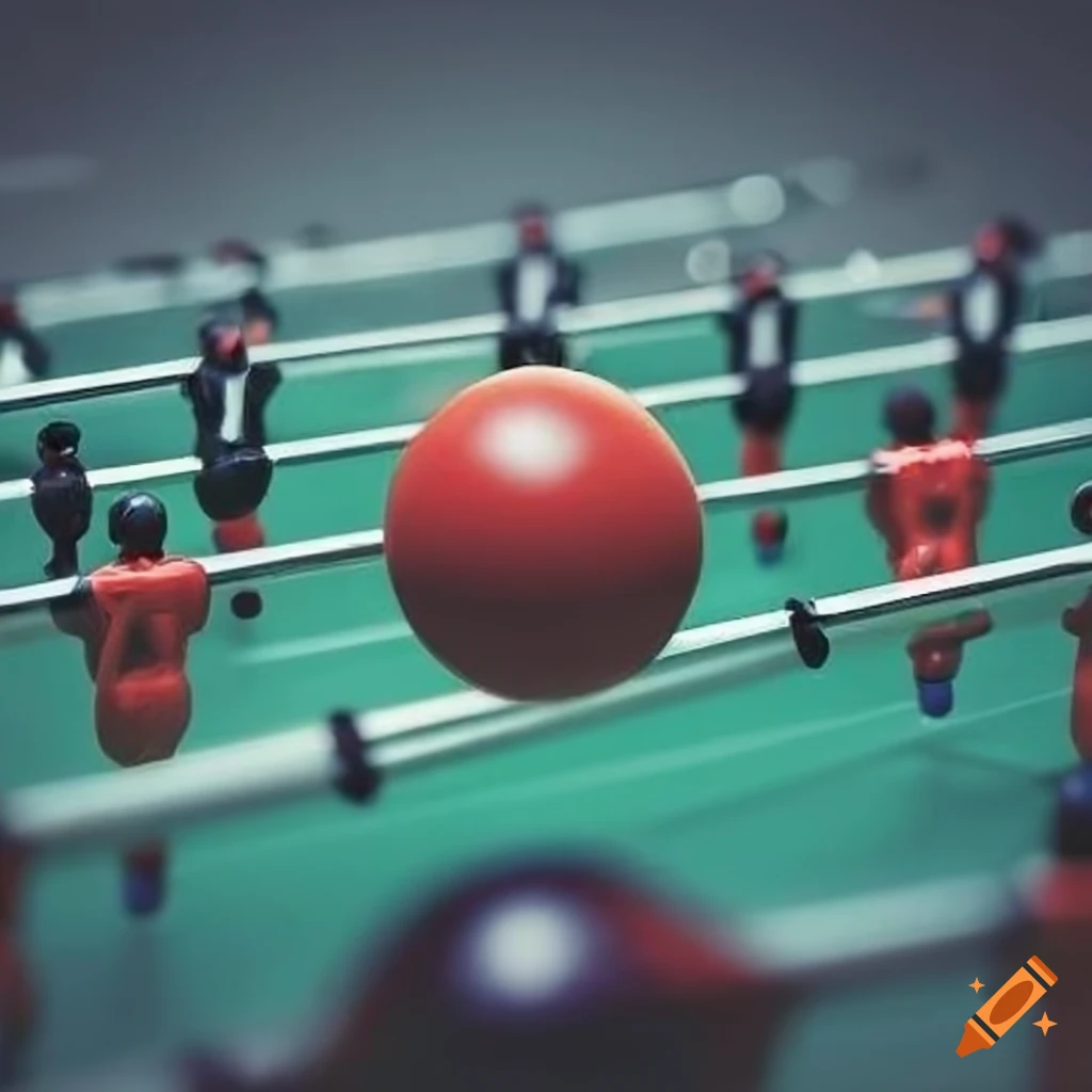 Foosball team The Crystal Knows with two male players