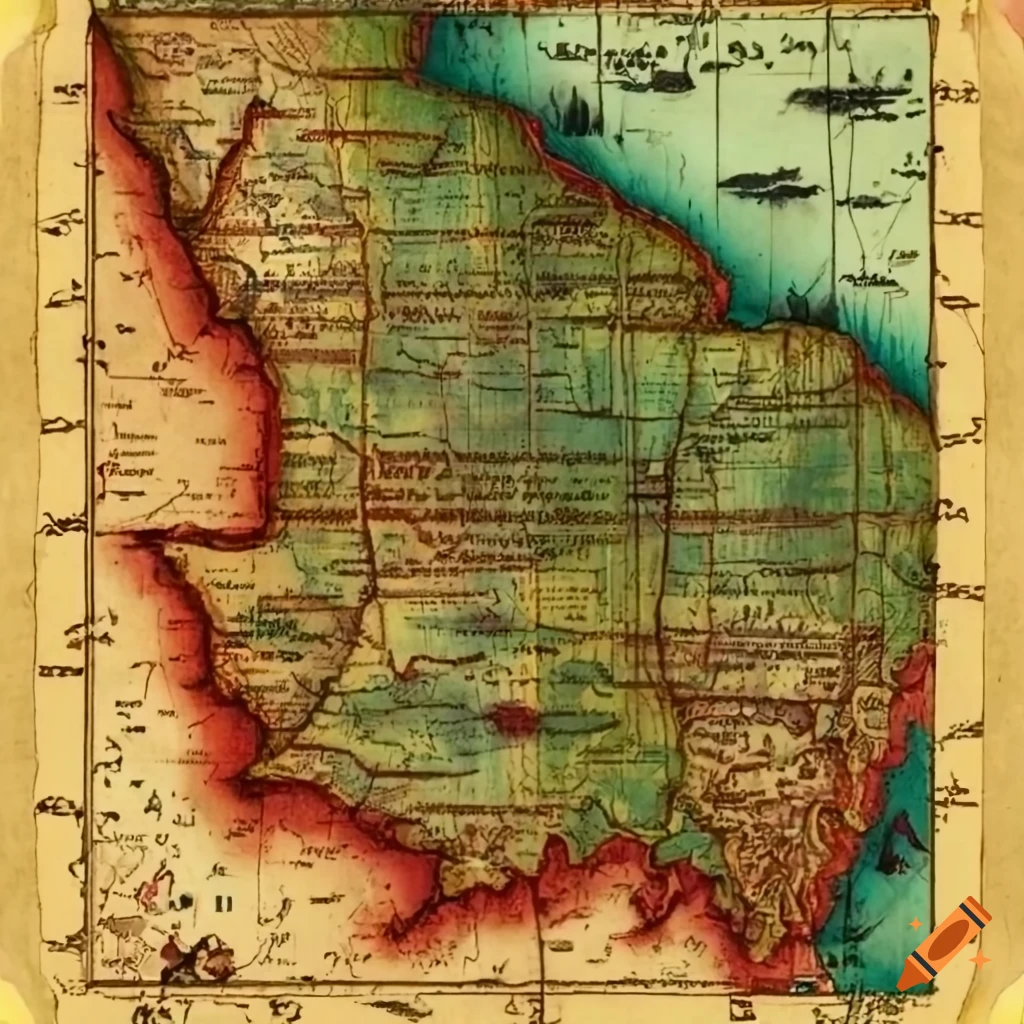 Victorian era forest map on Craiyon