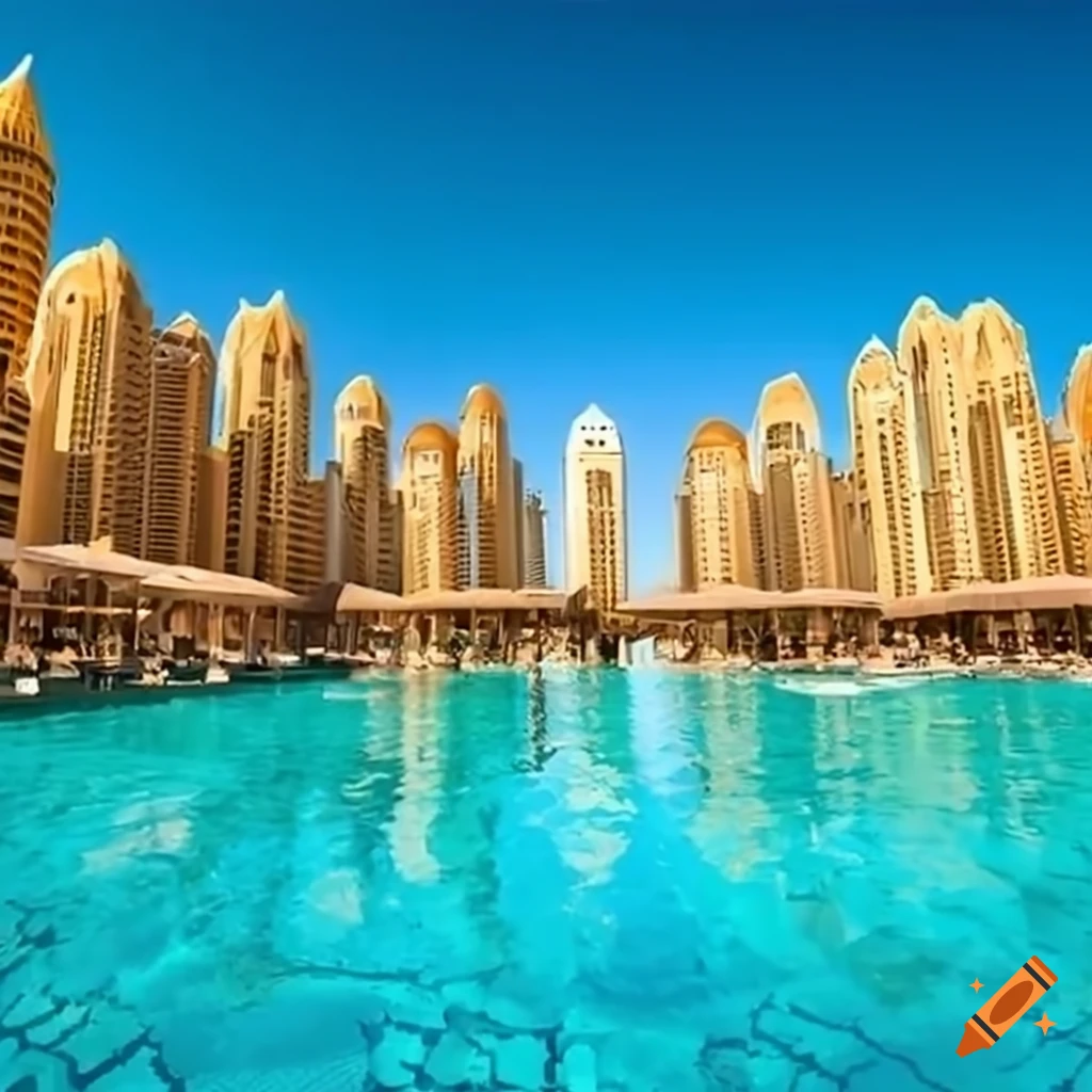 Pool in a Dubai resort