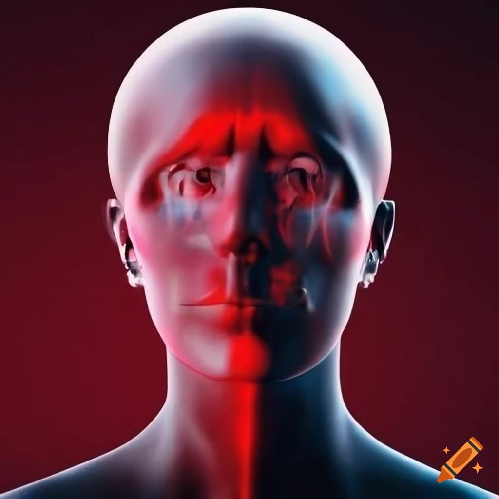 Red candlestick chart inside a human mouth