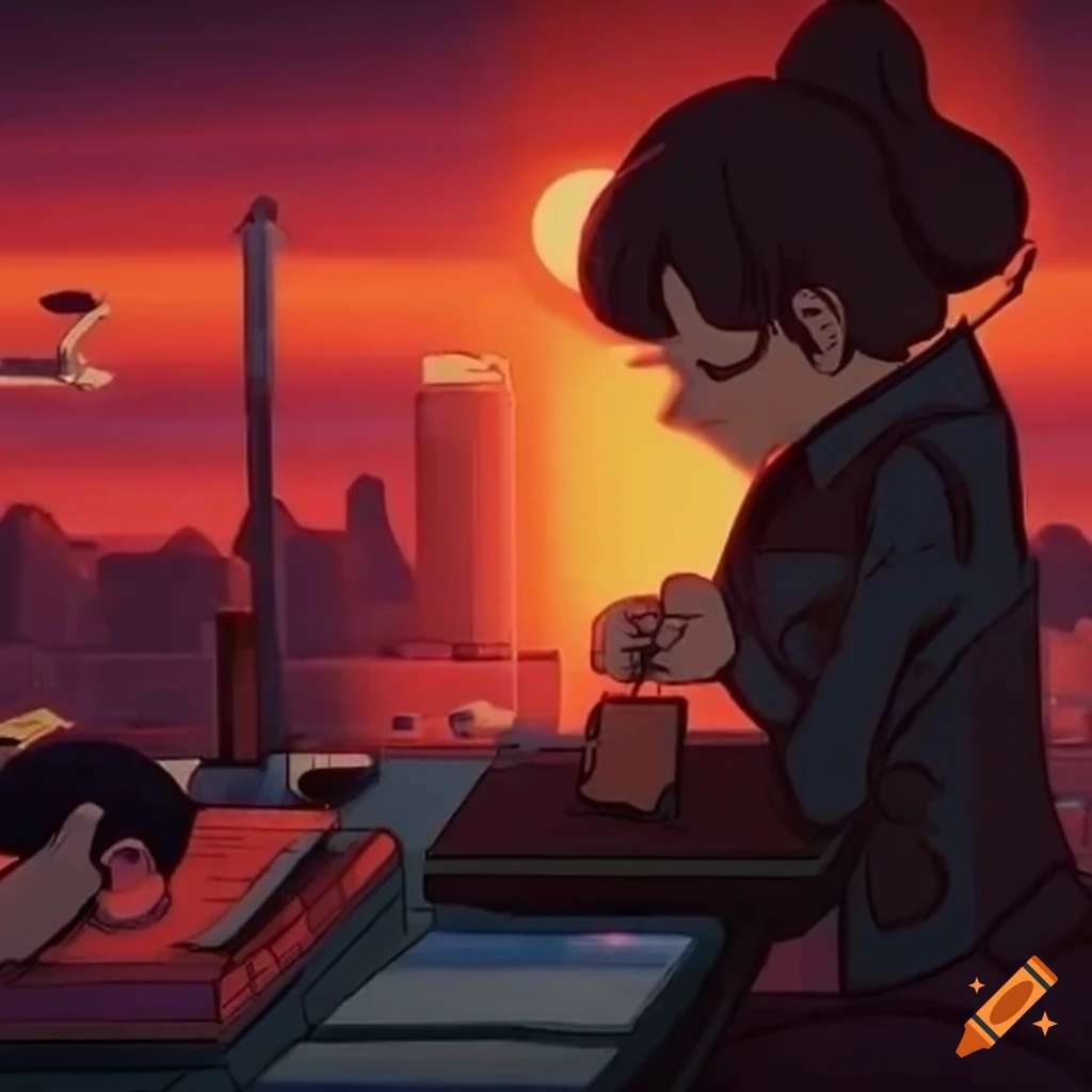 Lofi nuclear war scene for relaxation and study