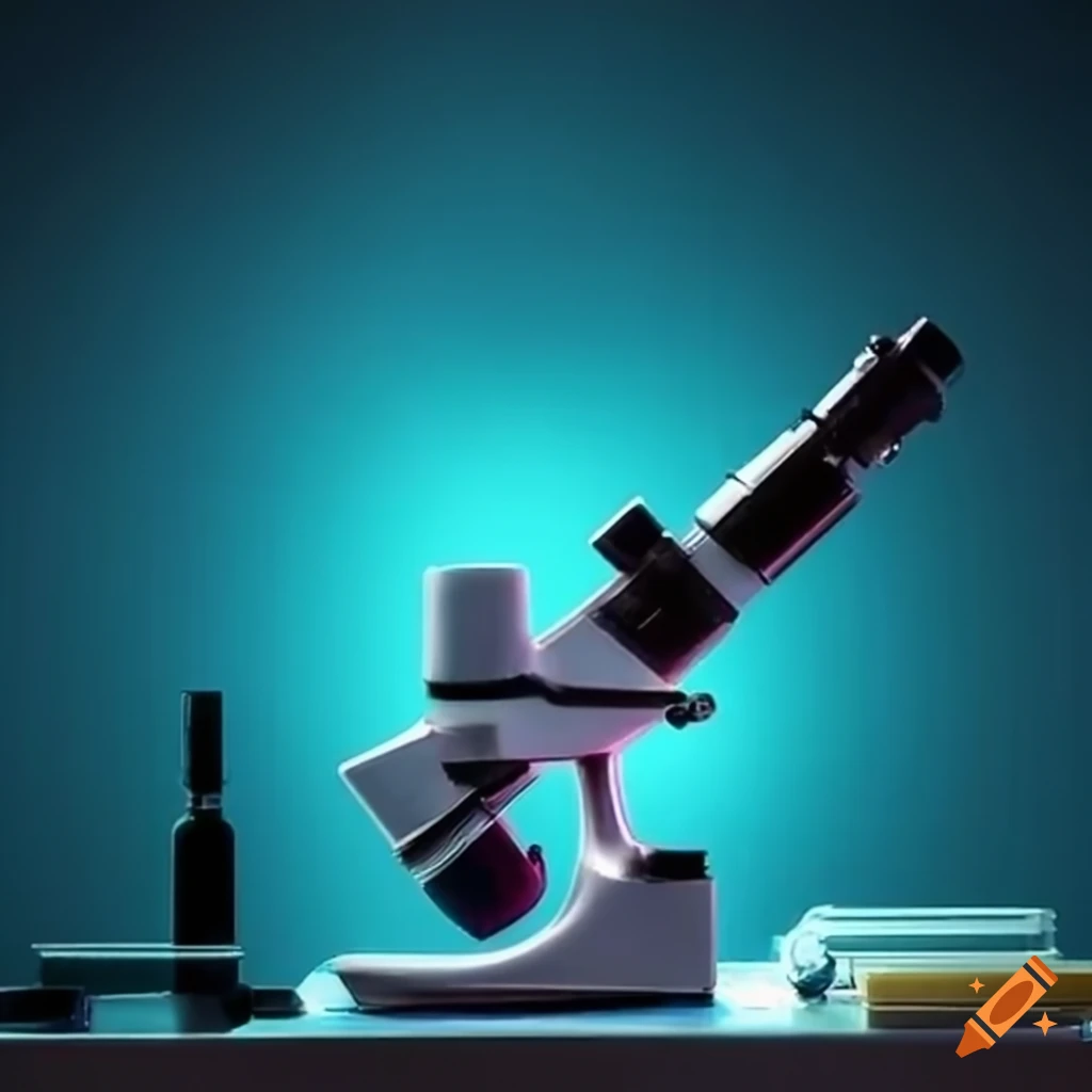 Microscope in a laboratory setting