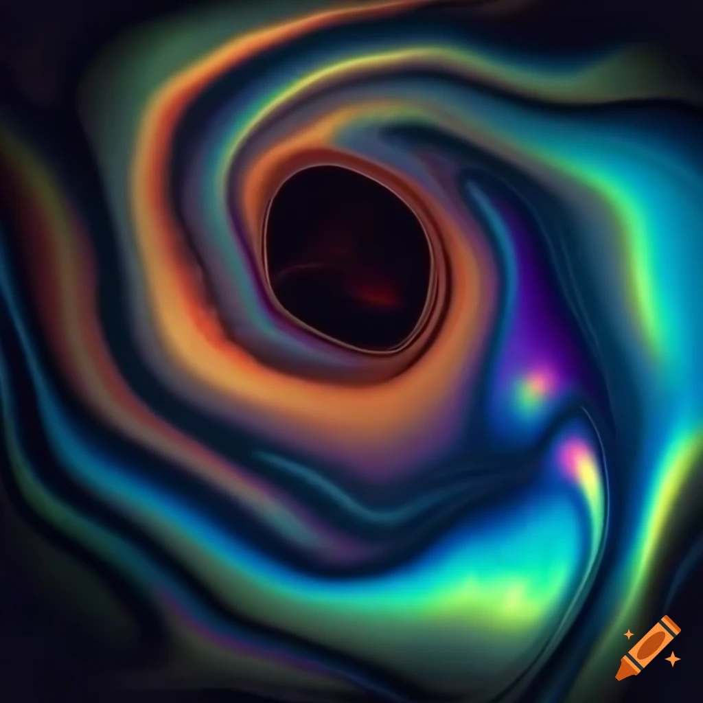 Iridescent liquid trickling on dark surface resembling diamonds in a galactic setting