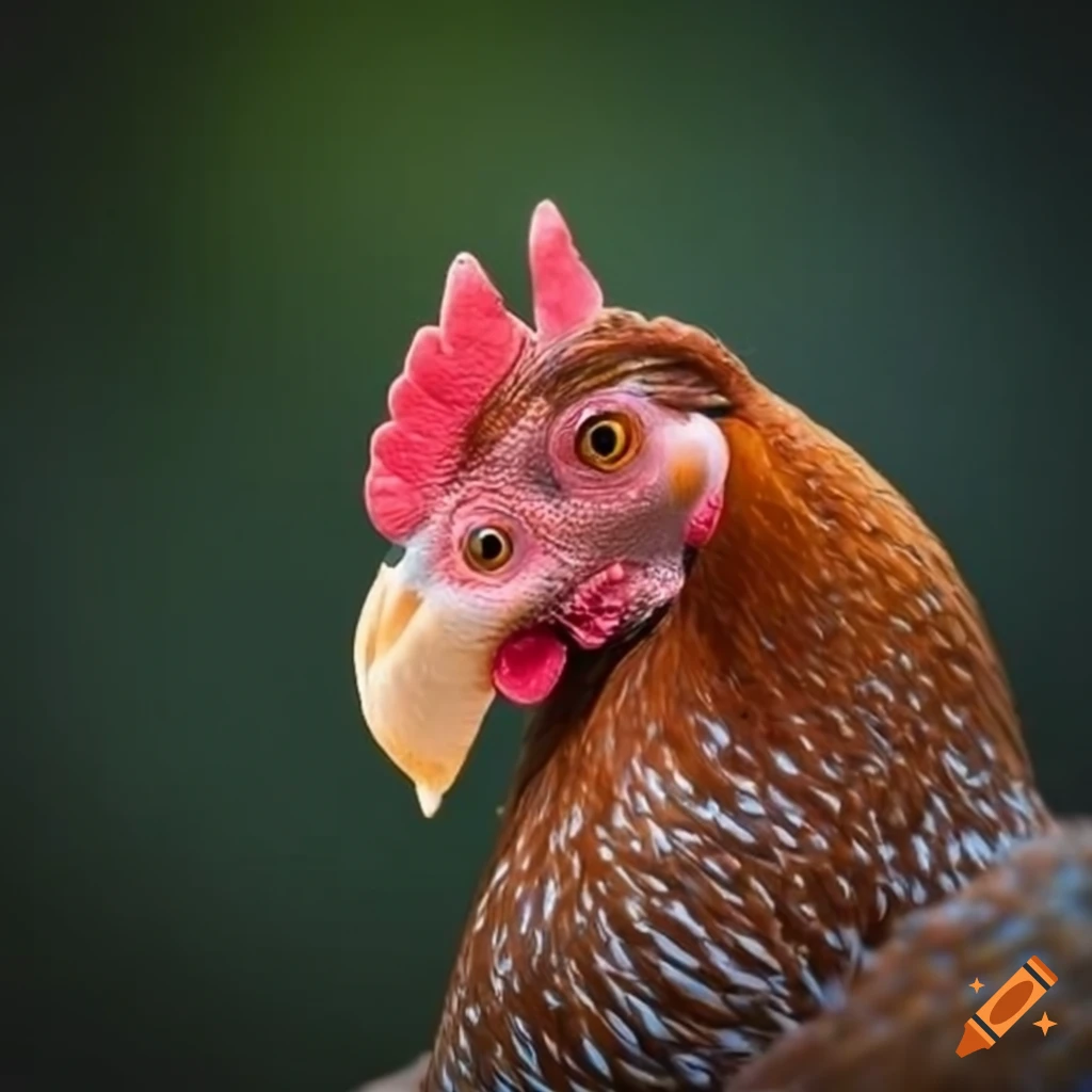 Chicken with fish lips on Craiyon
