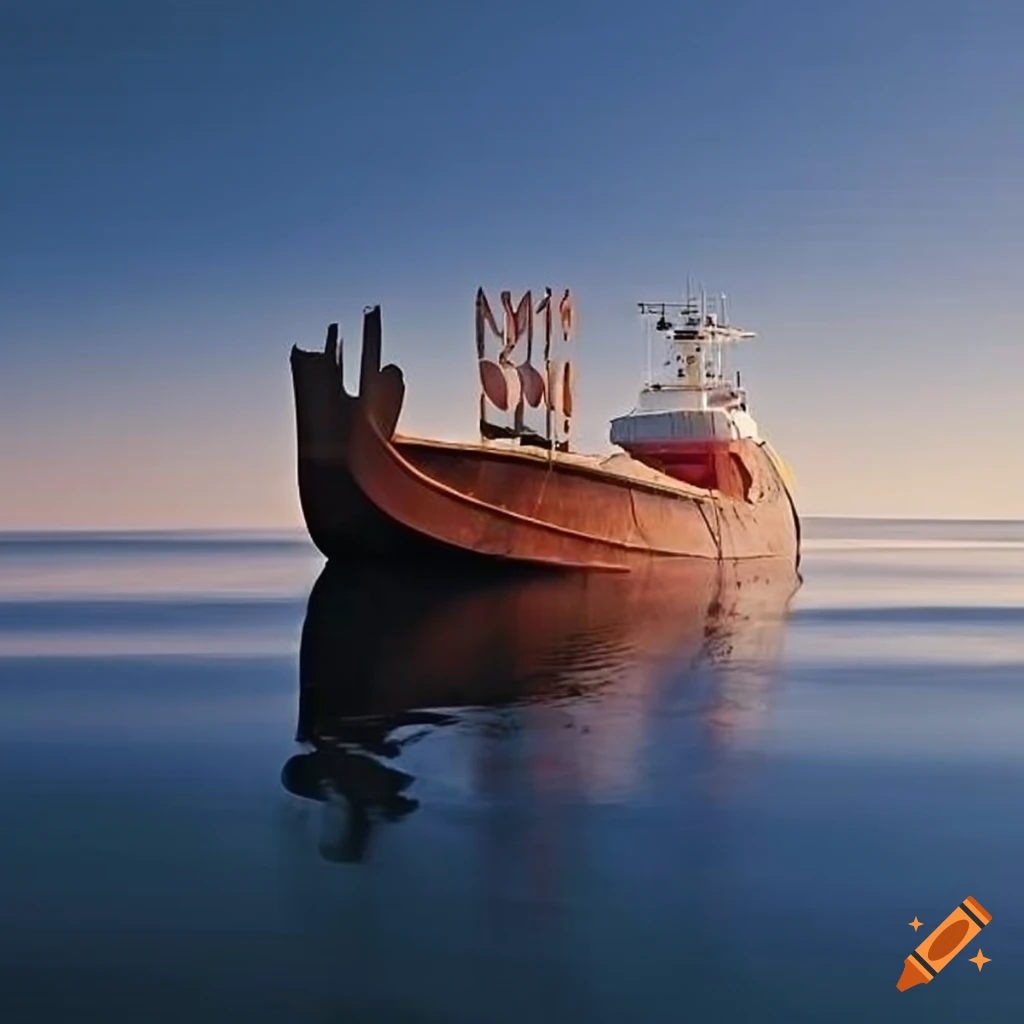 Pacific Northwest coast Indian canoe inspired modern ocean tanker vessel