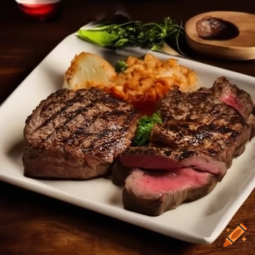 Celebrity chef preparing a steak meal