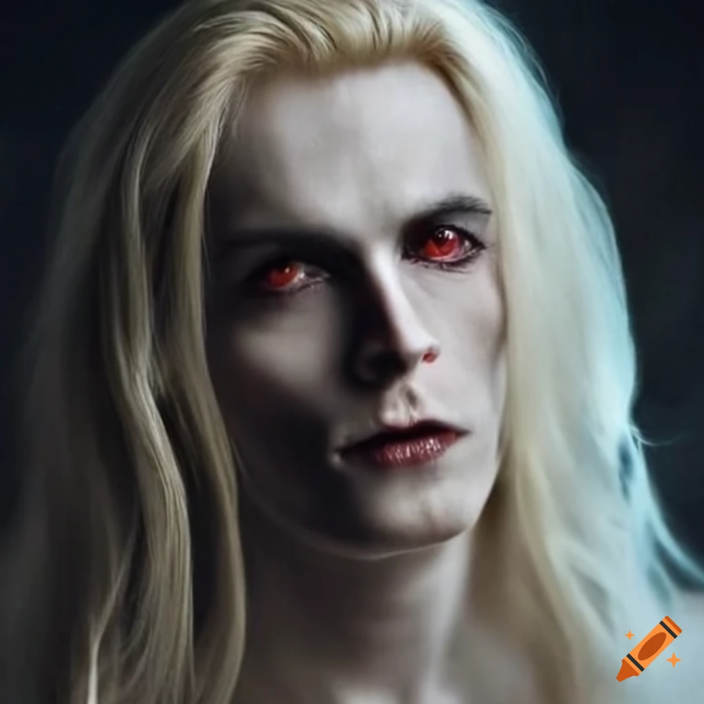 Vampire lestat with pale face and long blonde hair, inspired by anne ...
