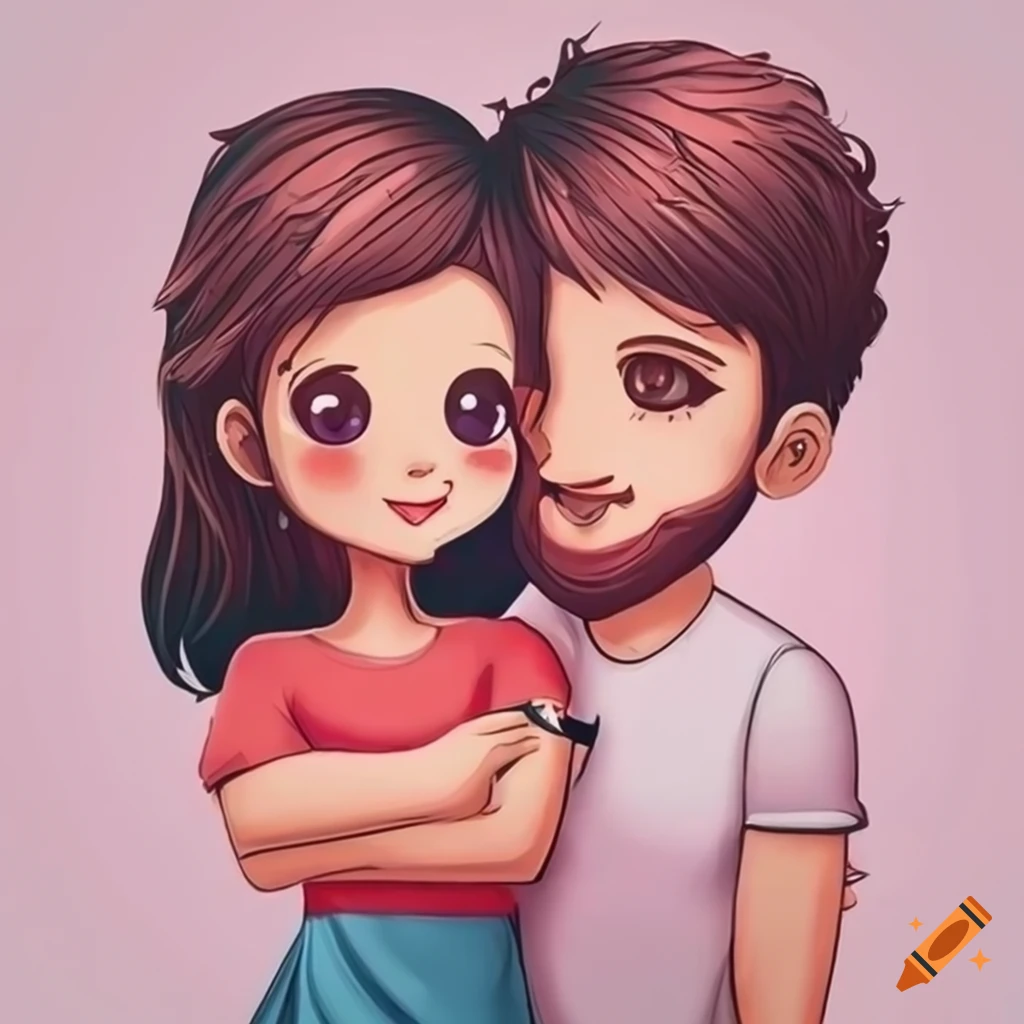 name-writing-t-shirt-featuring-a-cute-cartoon-couple-on-craiyon