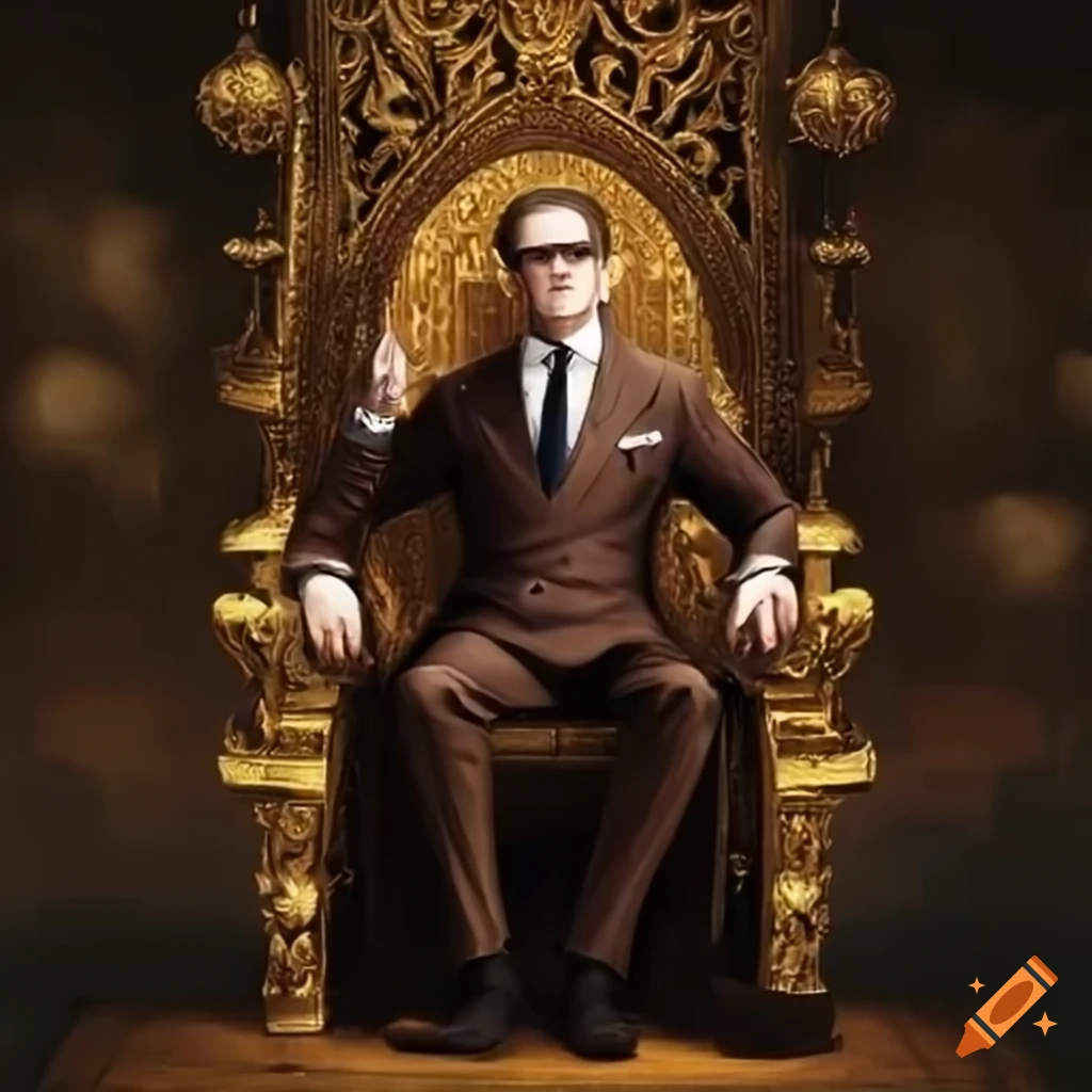 Kingsman sitting on a throne