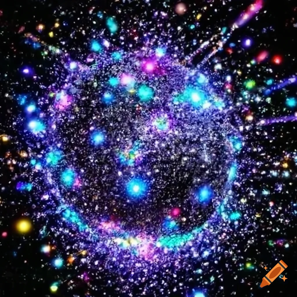 Glitter bomb explosion on Craiyon