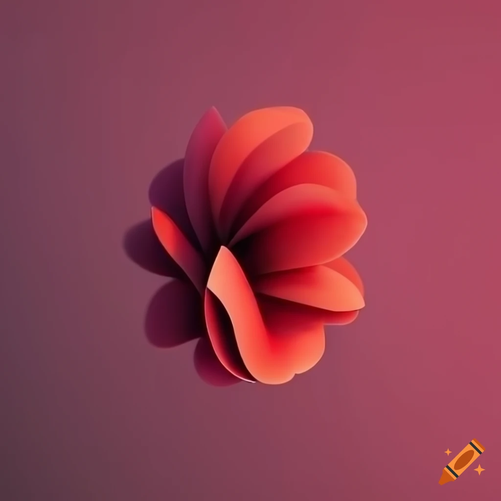 Windows 11 red minimalistic design in 4k resolution with bloom effect