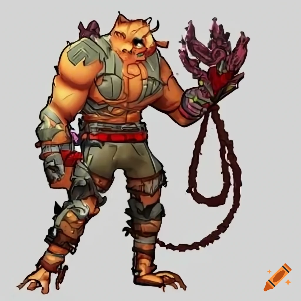 Splatt character in fullbody view with fire scheme on Craiyon