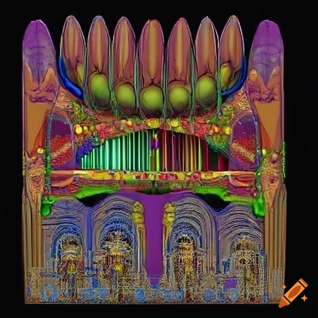 Specially designed sequences within an organ structure on Craiyon
